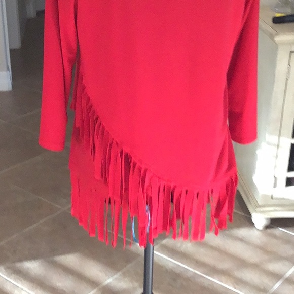 IC by Connie fringe top, red, size small - Picture 7 of 7
